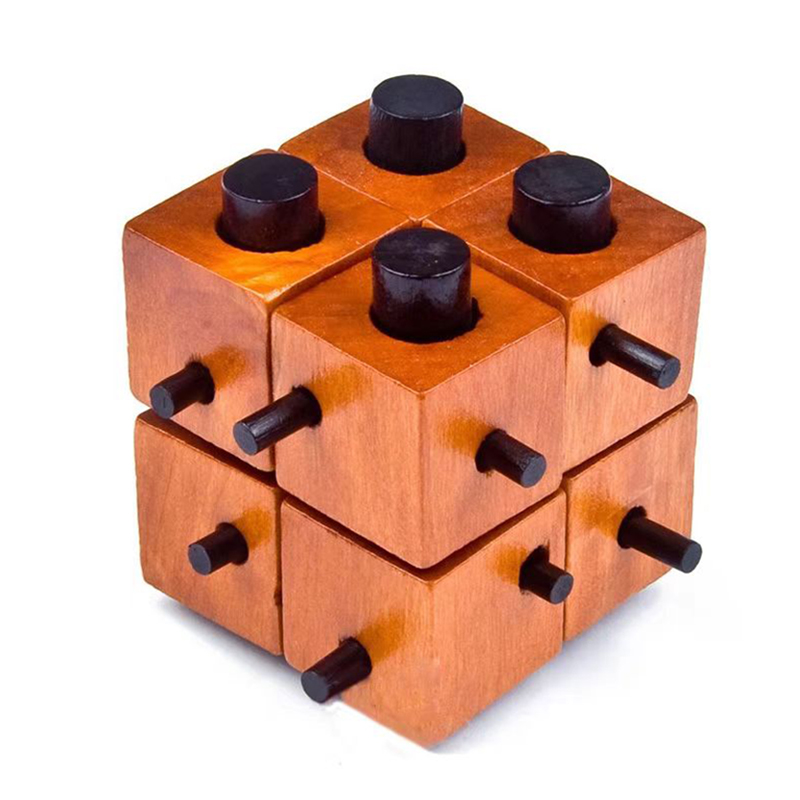 Woodworking Kids Toys - Wooden Brain Teaser Puzzles Unlock Interlock
