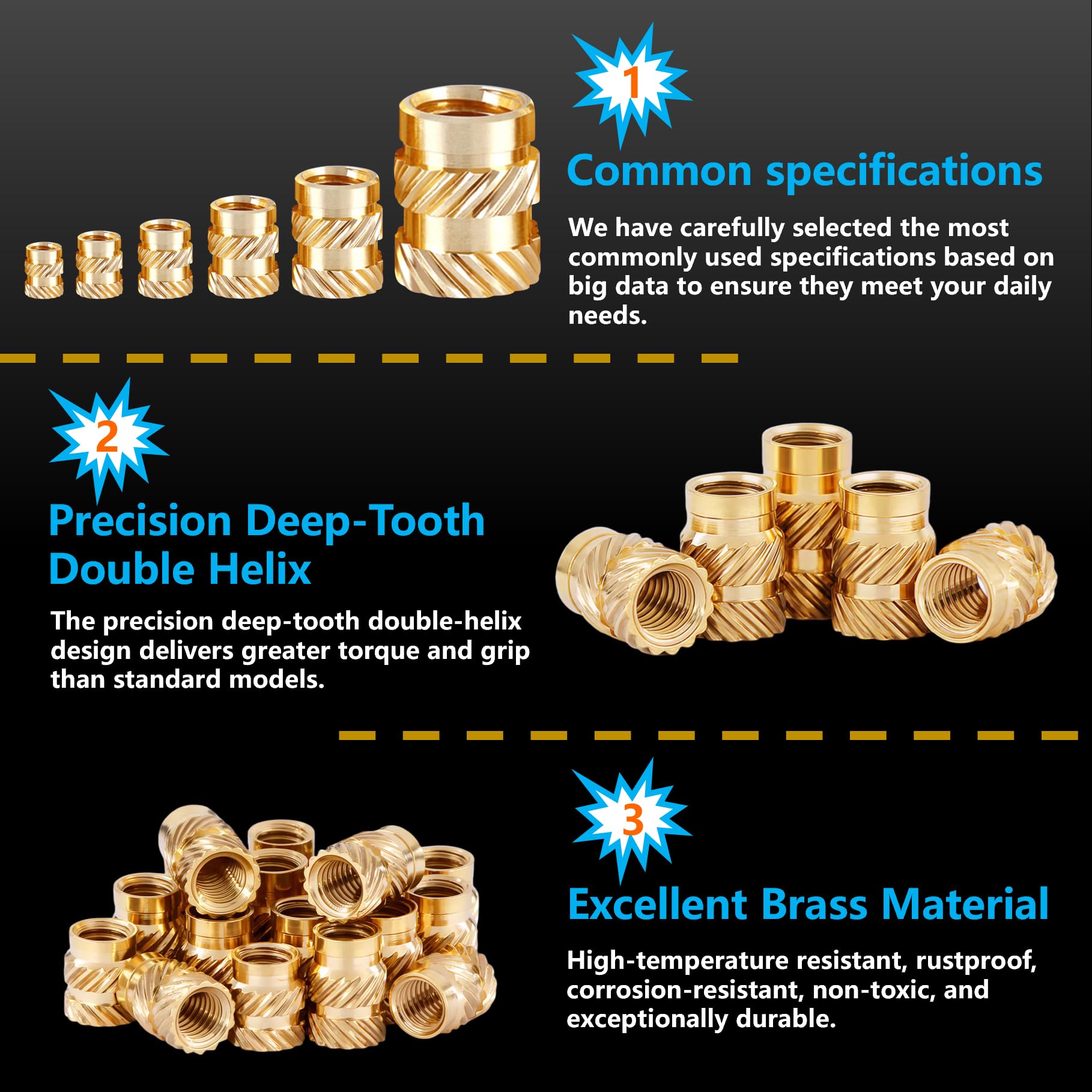 600Pcs M2-M6 Brass Threaded In - đánh giá và giá Woodworking Tool Stores