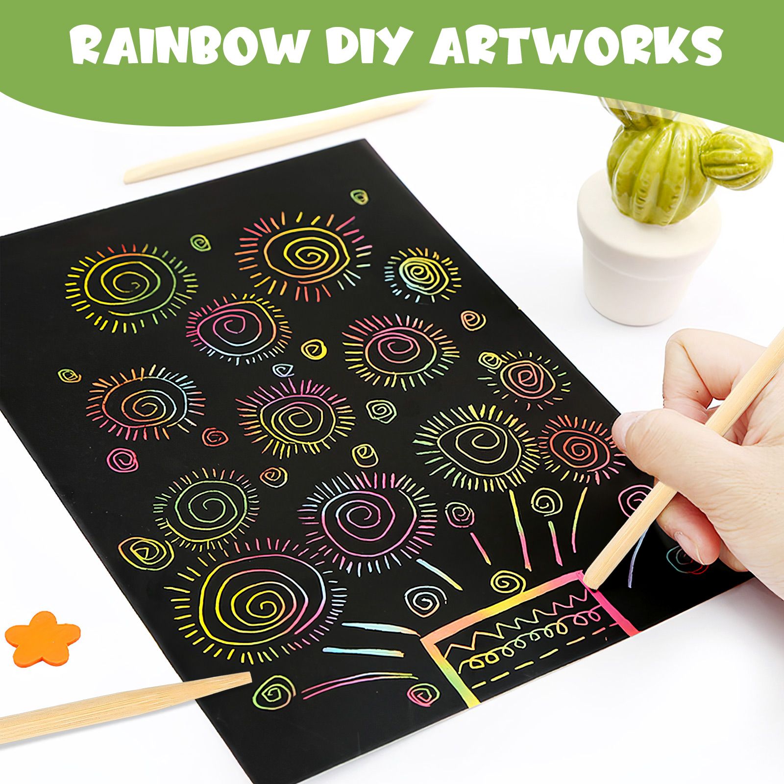 30pcs Scratch Bamboo Pens Wax  - đánh giá và giá Woodworking Kids Toys