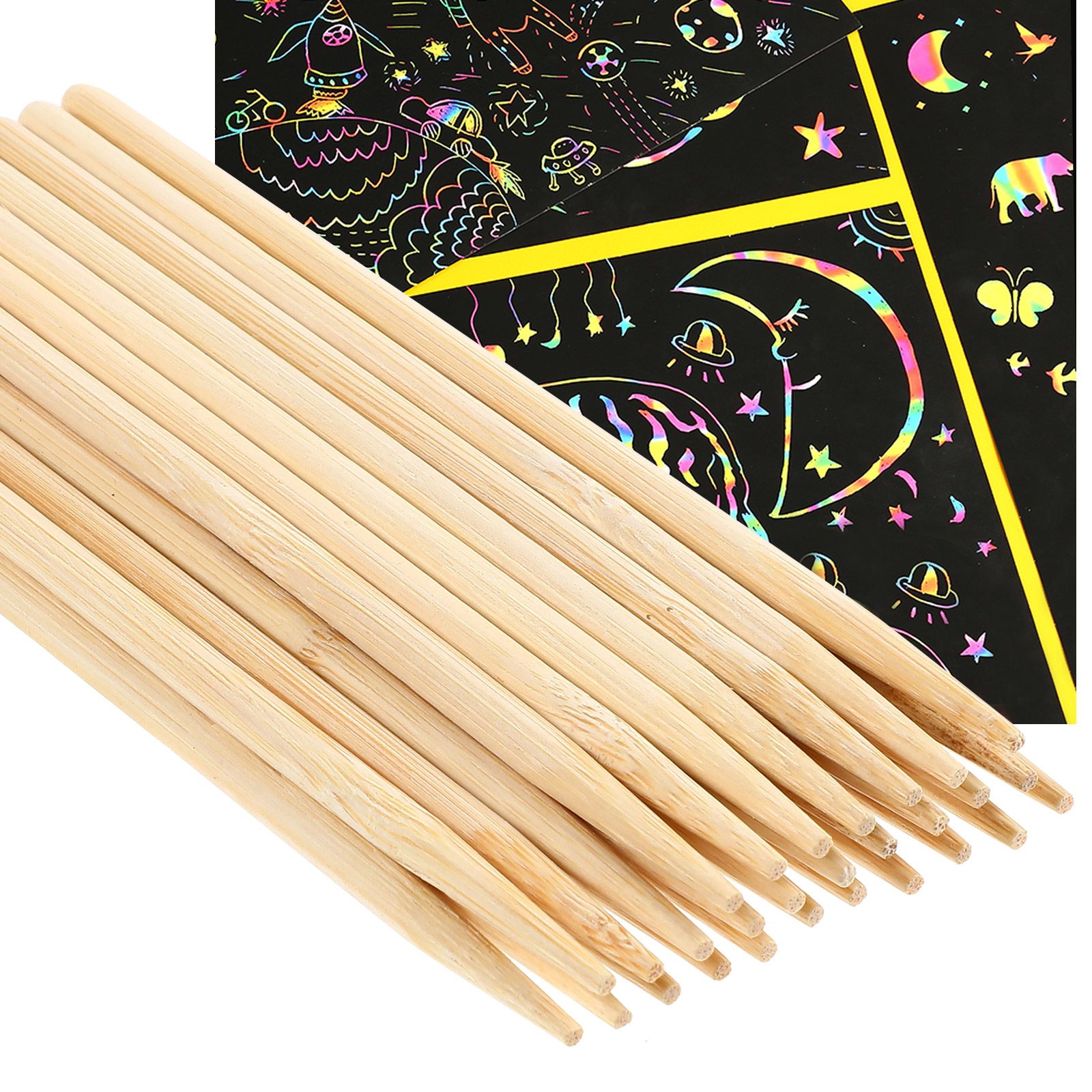 30pcs Scratch Bamboo Pens Wax  - đánh giá và giá Woodworking Kids Toys