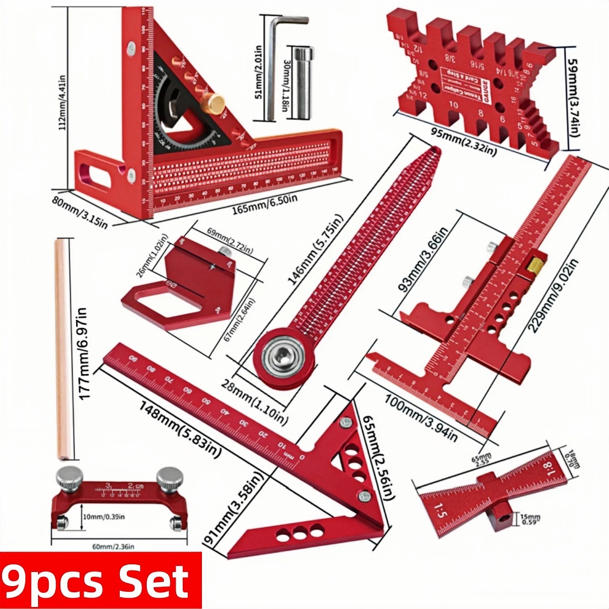 9pcs/10pcs Woodworking Measuri - đánh giá và giá Woodworking Plans Free